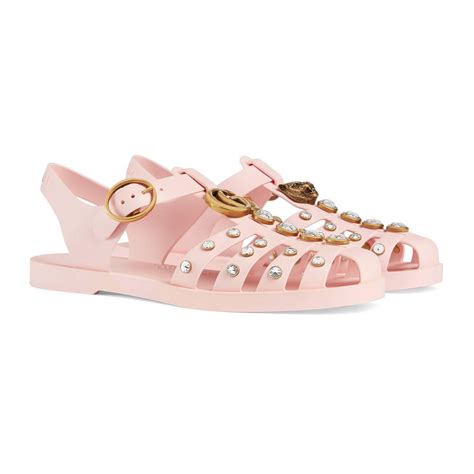 gucci pink plastic sandals|Gucci sandals numeran marcus.